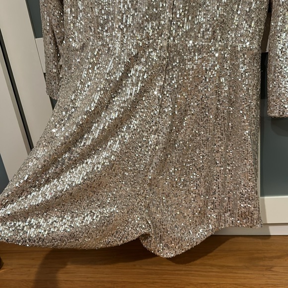H&M sequined silver long sleeve skort romper - Picture 8 of 11